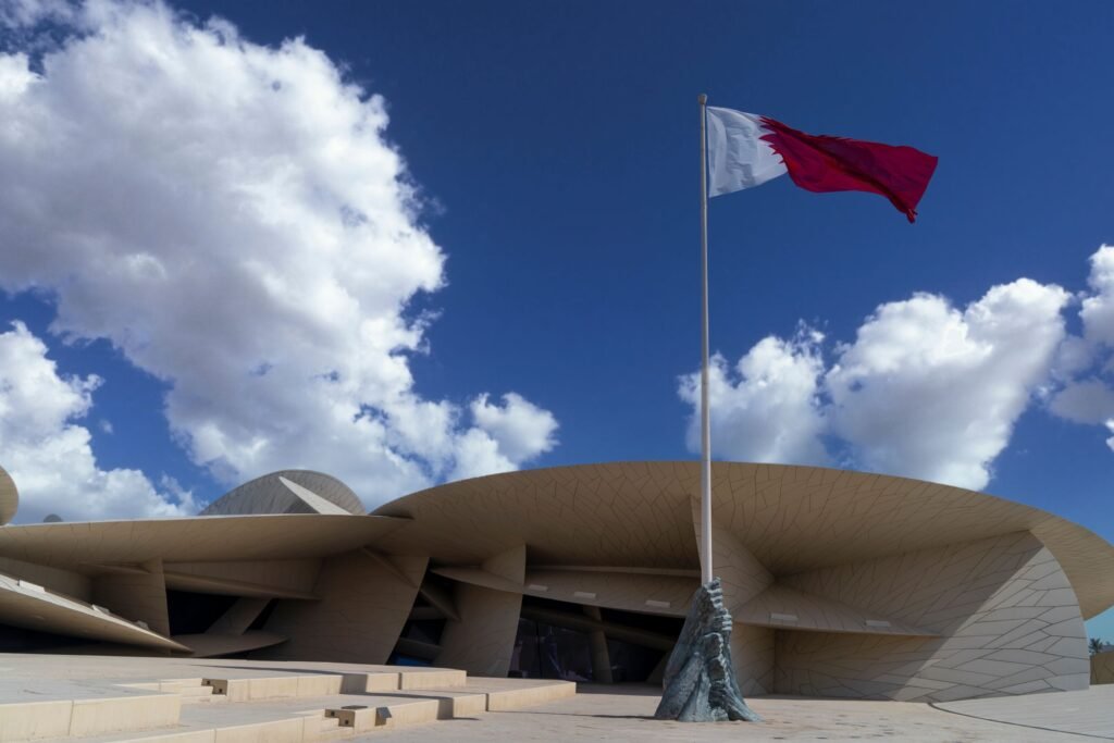 The disc-shaped National Museum of Qatar building in Doha
