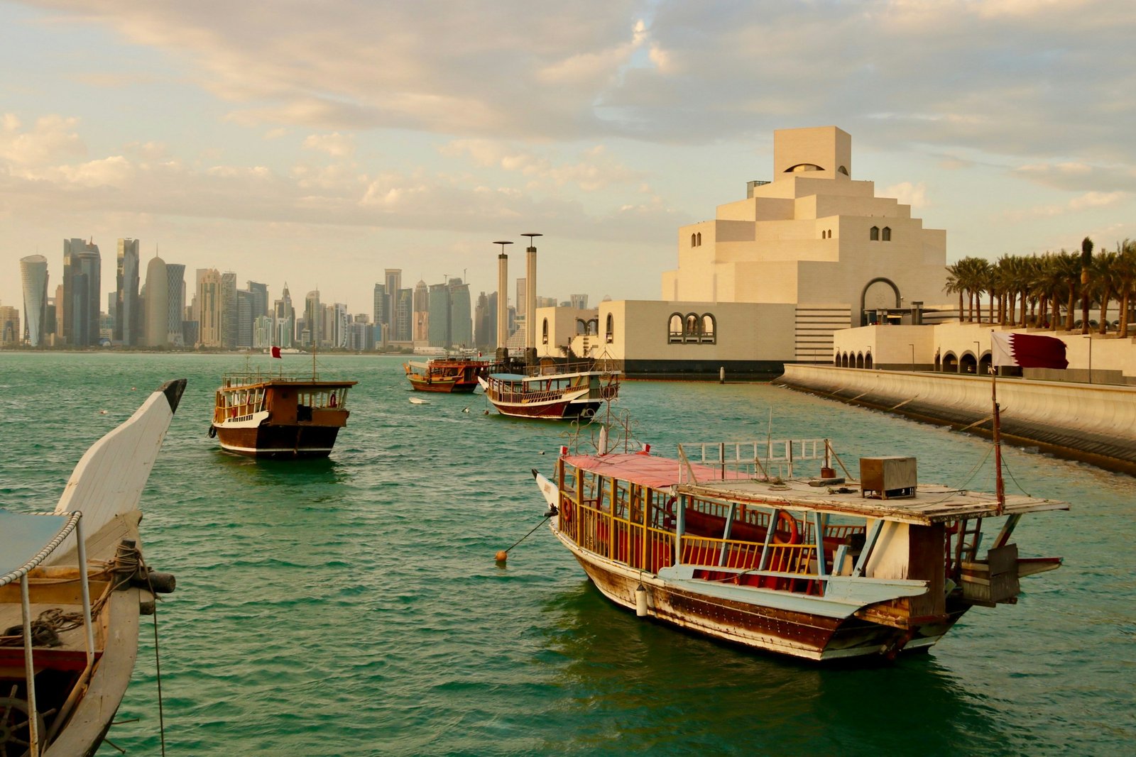 The Museum of Islamic Art in Doha seen across the water