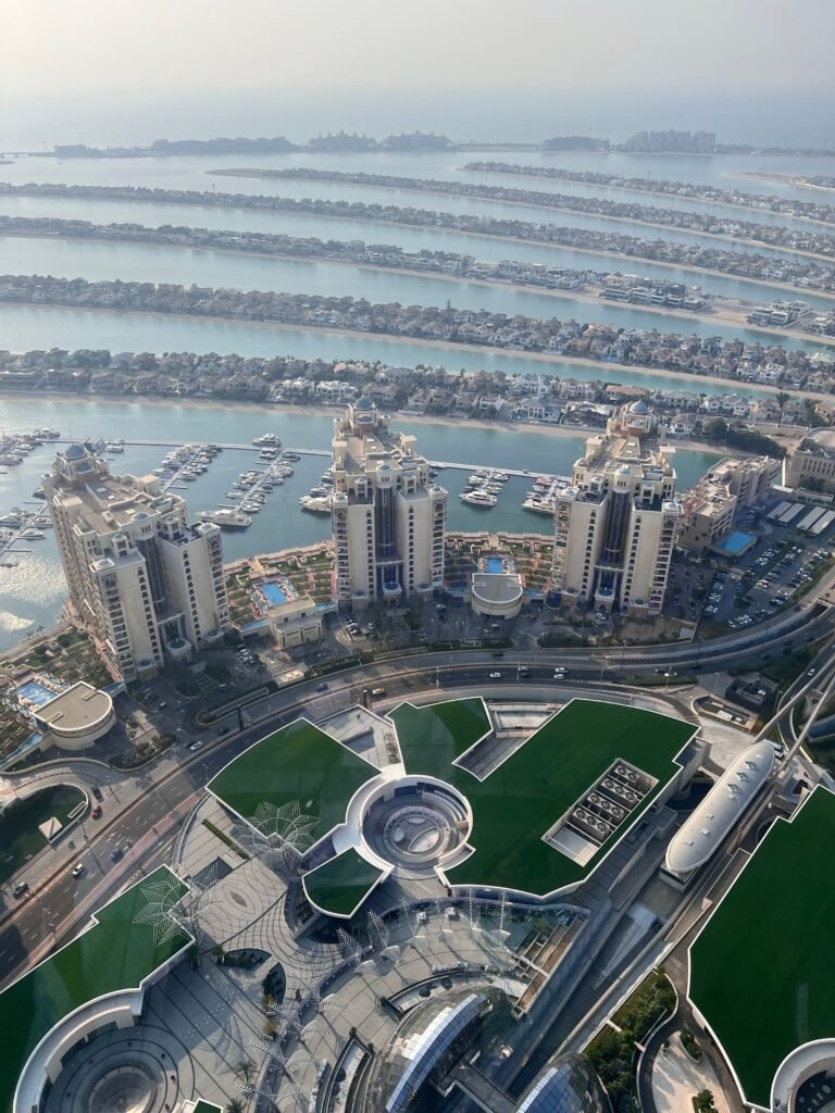 An aerial view of Palm Jumeirah