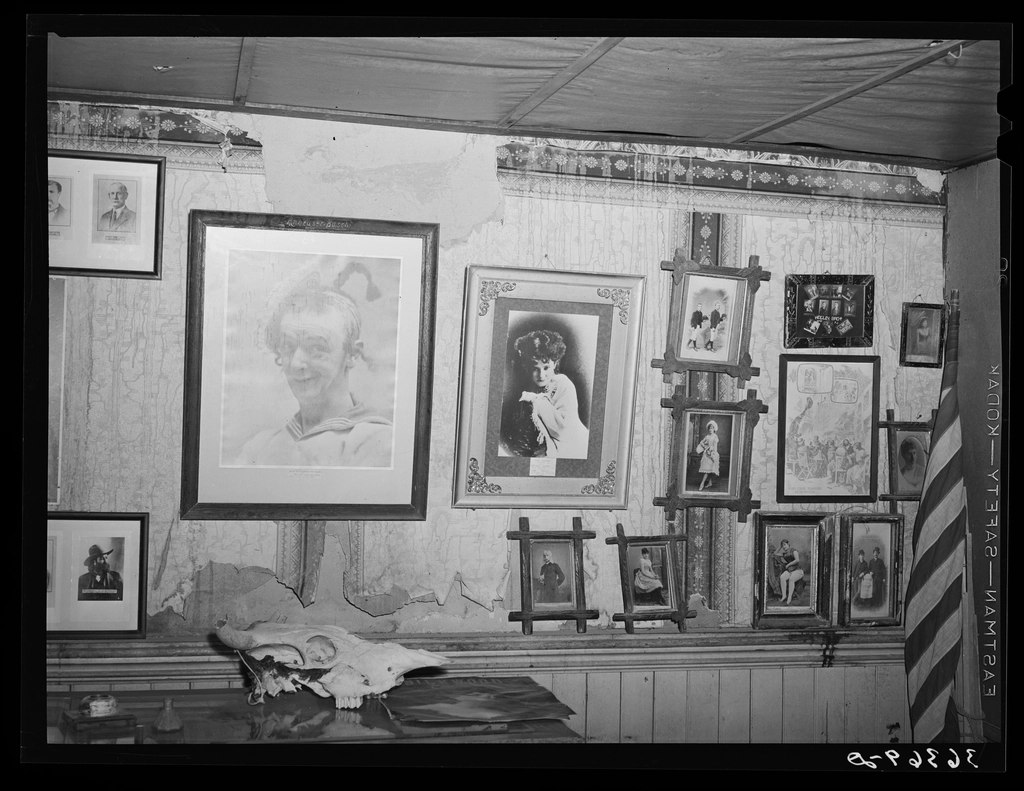A gallery wall with framed art