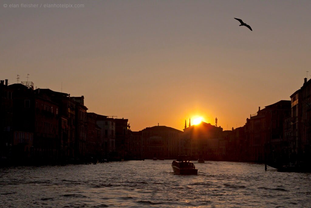 Venice’s Grand Canal at dusk