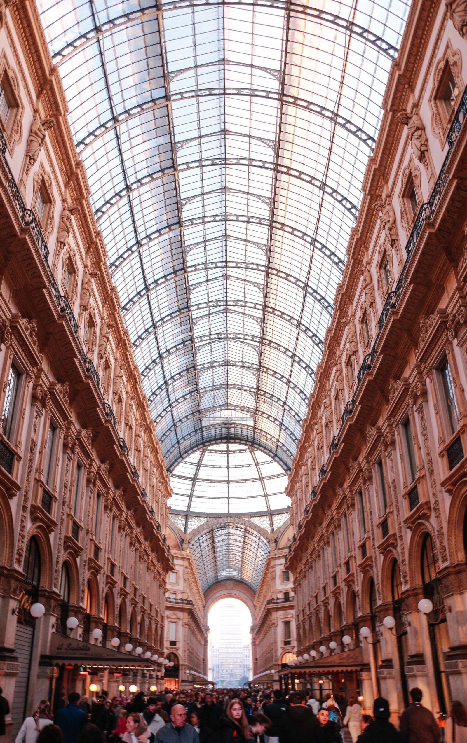 The glass dome of the Galleria Vittorio Emanuele II in Milan